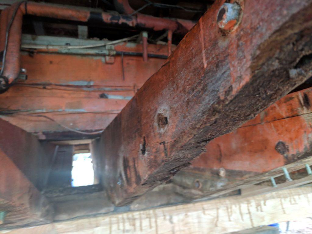 Structural beams were replaced