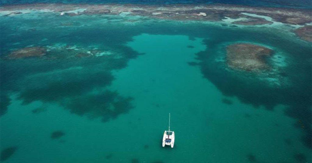 47' charter catamaran GENISIS offers discount yacht charters for Spring Break 2021. Photo taken March 2021.