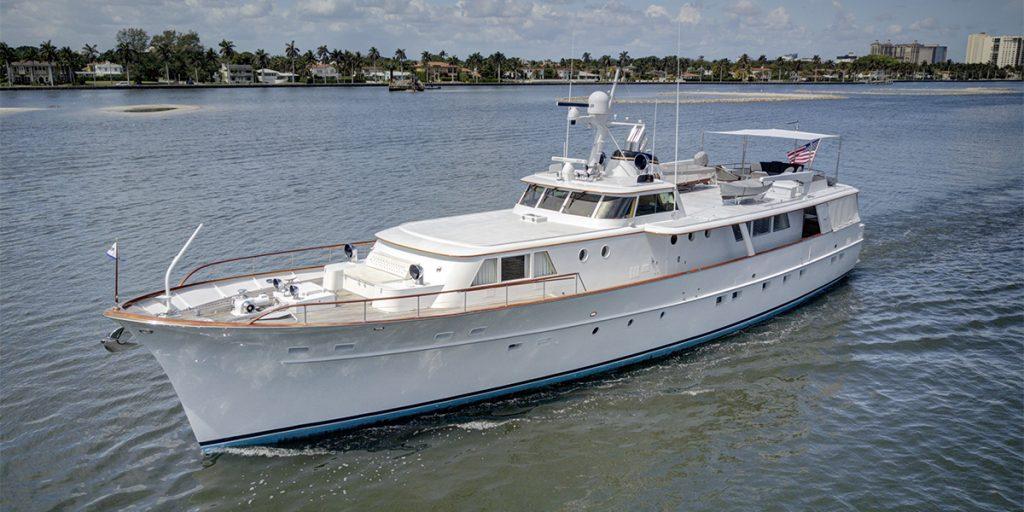 Motor yacht SOVEREIGN offers New England yacht charters Summer 2021. Florida charter dates also available.