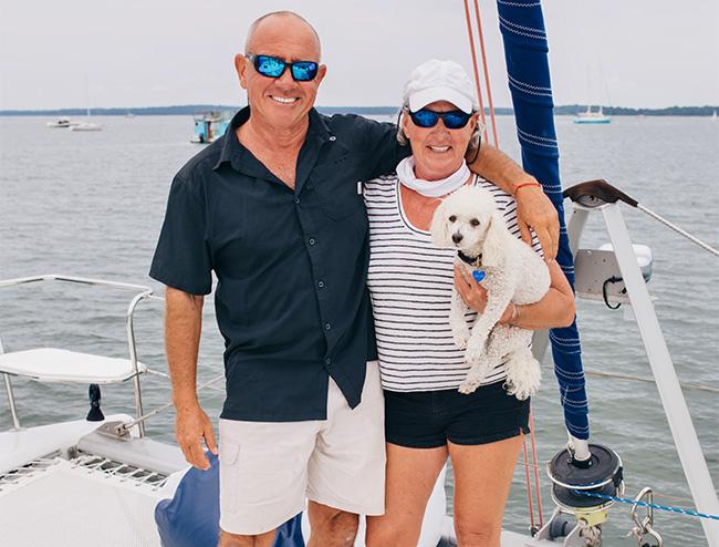 Charter catamaran Paradigm Shift crew.